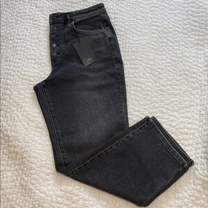 NWT RW&CO. NEW Black High Rise Jeans with Relaxed Fit